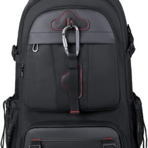 Travel Backpack 50L, 17 Inch Laptop Backpack for Men Women, Large Waterproof Carry On Backpack, TSA Friendly Flight Approved Anti-Theft Backpack with USB Interface & Shoe Compartment, Black