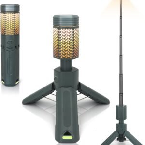 Telescopic Camping Lights,Portable Camping Lantern with Storage Bag,10500mAh Rechargeable Outdoor Adventure Emergency Light,Waterproof LED Work Lights with Magnetic (Gray)