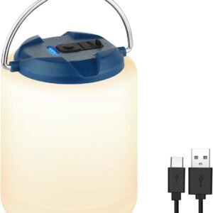 LED Camping Lantern, Rechargeable Camping Light, 4 Modes Outdoor Flashlights Lanterns with 1000LM, Water Resistant Portable Emergency Camp Light for Hurricane Hiking Survival Kits - Blue
