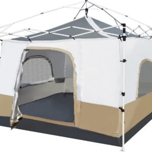 Canopy Camping Tent for Pop Up Canopy Tent, Inner Tent Converts Straight Leg 10'x10' or 10'x20' Canopy into Camping Tent, Fits 4-6 Person(Frame/Shelter NOT Included)