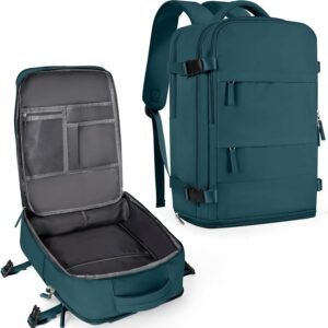 Travel Backpack For Women Men,Carry On Backpack,Hiking Backpack Waterproof Outdoor Sports Rucksack Casual Daypack Travel Essentials(Peacock Blue)