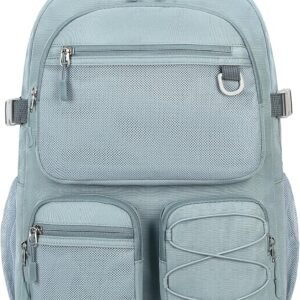 Water Resistant Backpack with Mulitiple Pockets for School Travel Outdoor College, 15.6 inch Laptop Daypack for Men and Women (Blue)